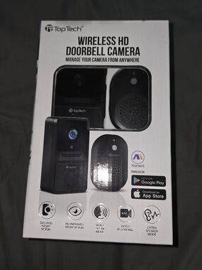 Wireless HD Doorbell Camera - Black